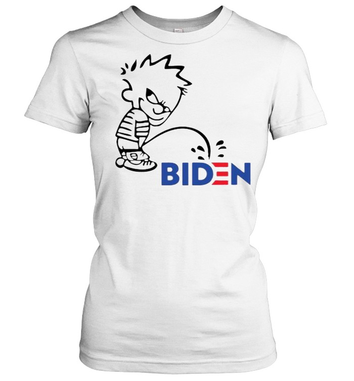 Calvin Peeing On Biden Harris  Classic Women's T-shirt