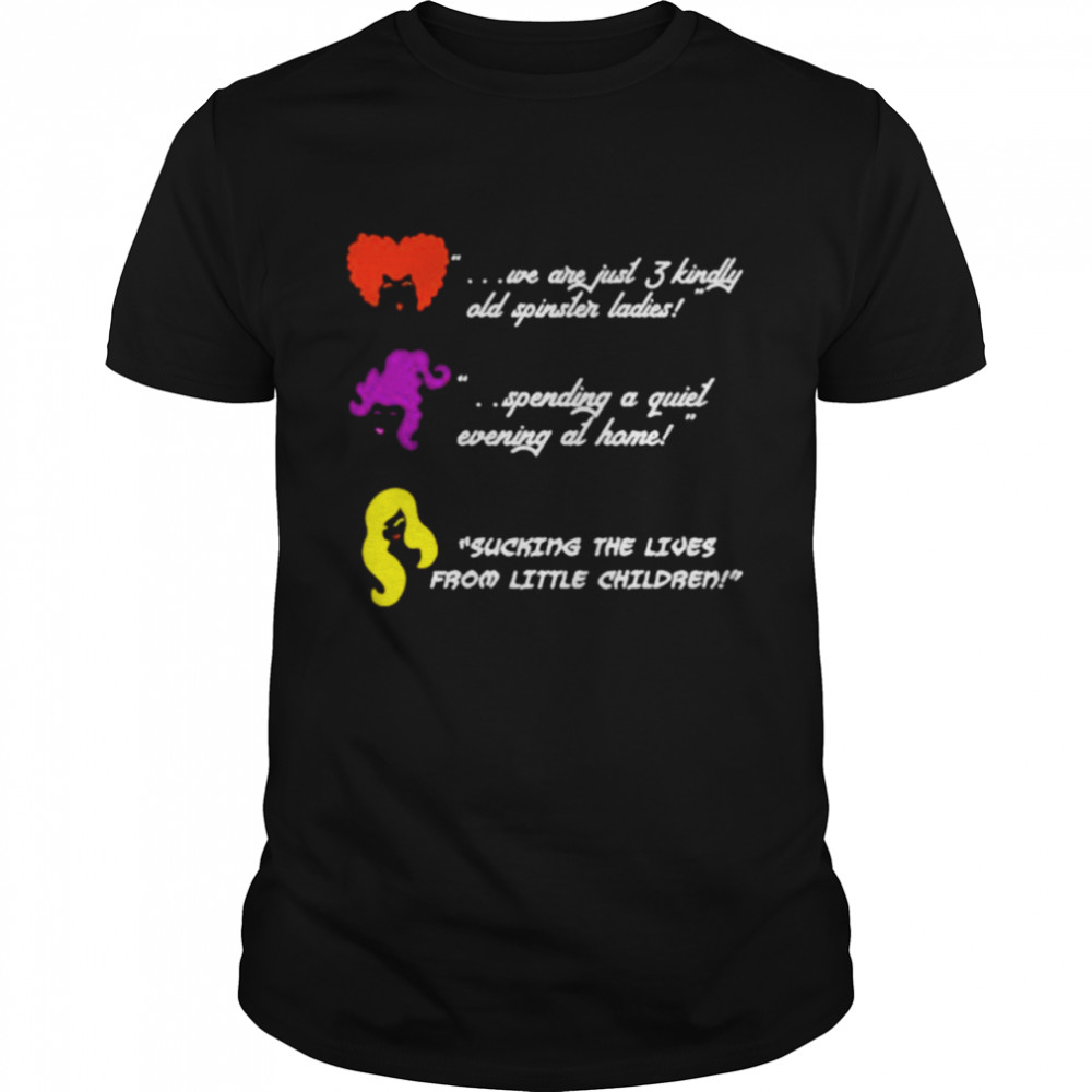 Hocus Pocus we are just 3 kindly old spinster ladies shirt