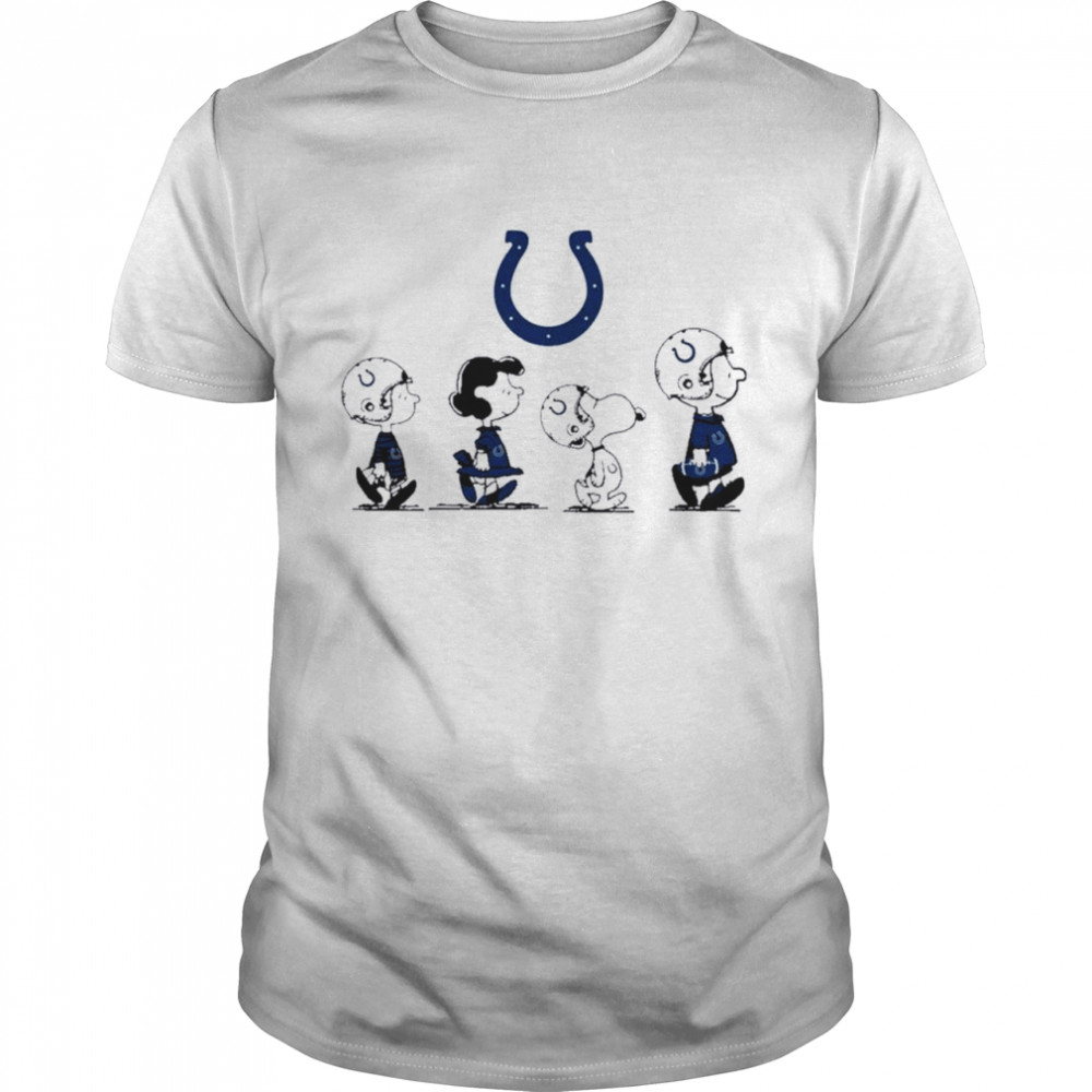 The Peanut Snoopy and Friends walking Indianapolis Colts shirt