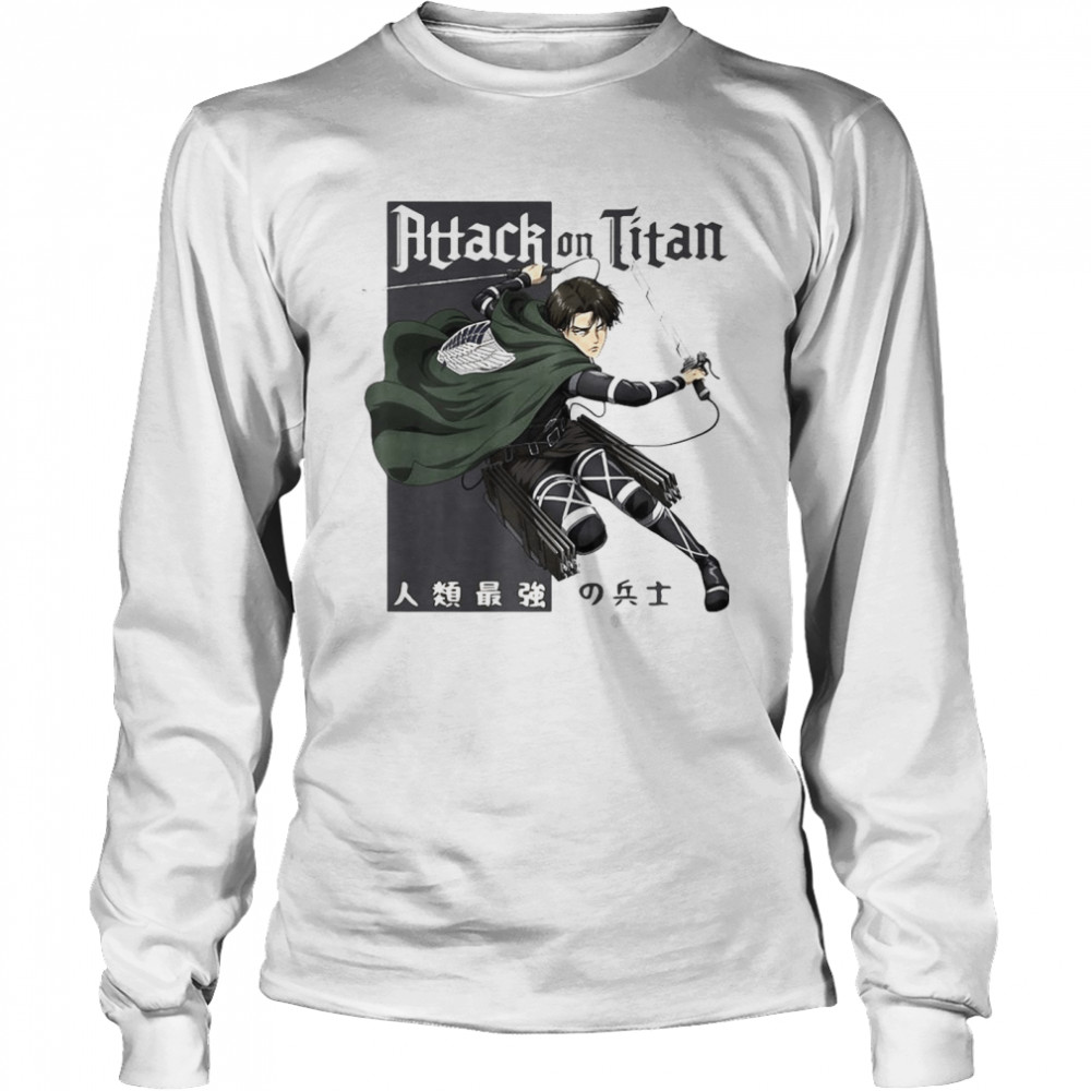 Attack On Titan Long Sleeve Tee - Black