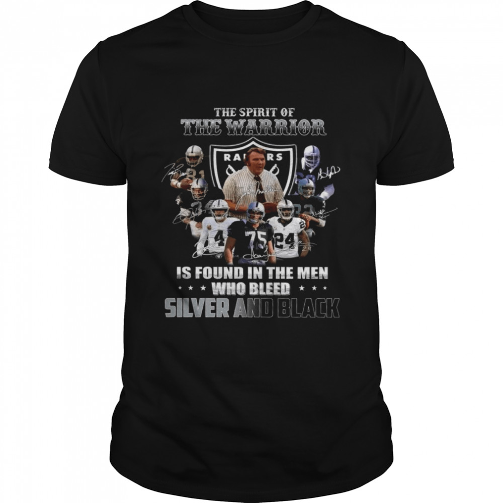 The spirit of the warrior is found in the men who bleed silver and black shirt