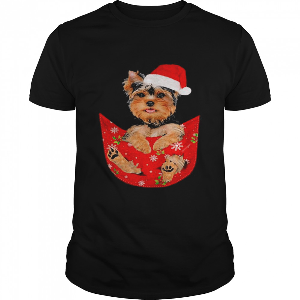 yorkshire terrier claus for christmas shirt