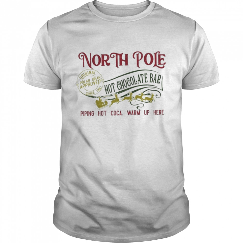 North pole hot chocolate best pajamas merry christmas shirt
