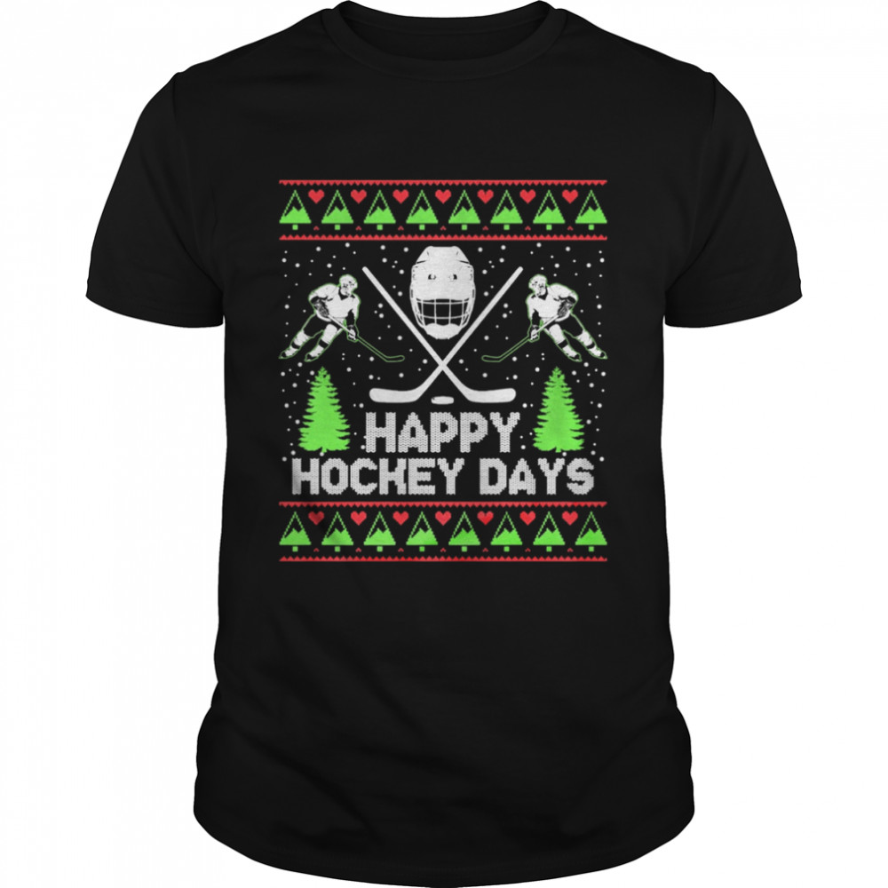 Happy Hockey Days Ugly Merry Christmas Shirt