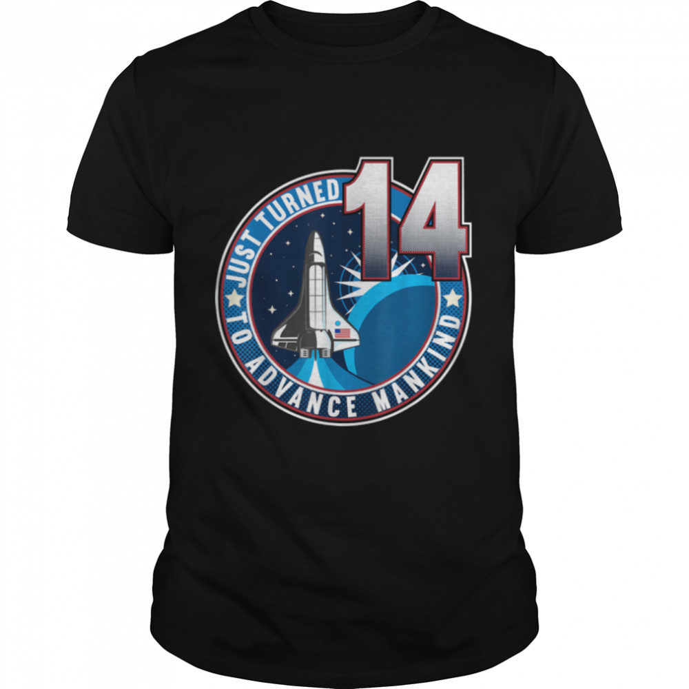 14th Birthday I To Advance Mankind I Kids Astronaut Costume T-Shirt B09JPB6SSH