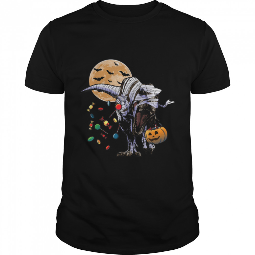 Boo Trex TShirt Funny Halloween Day Scary Tees Women Pumpkin T-Shirt B09JYFZSGJ