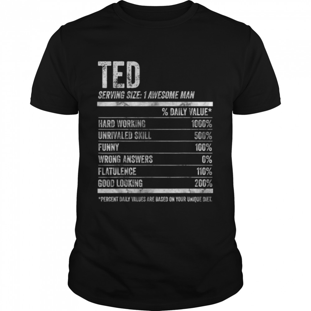 Mens Ted Nutrition Personalized Name Shirt Funny Name Facts T-Shirt B09JXTGPSG