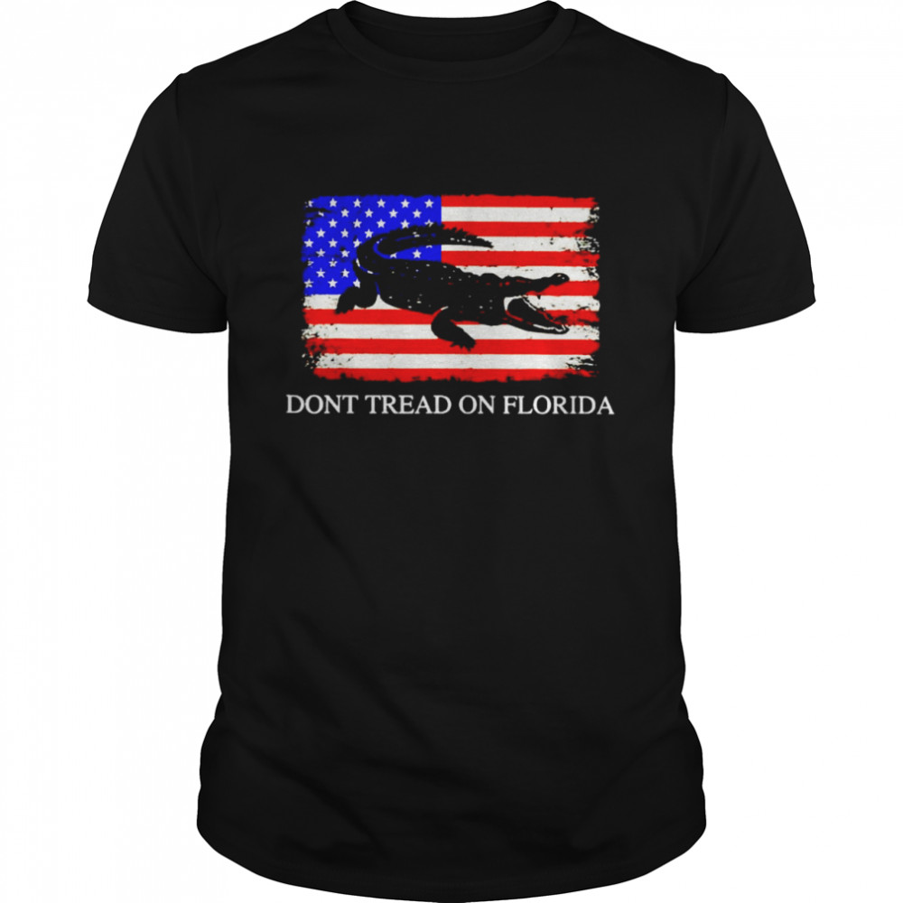 american flag Alligator don’t tread on Florida shirt