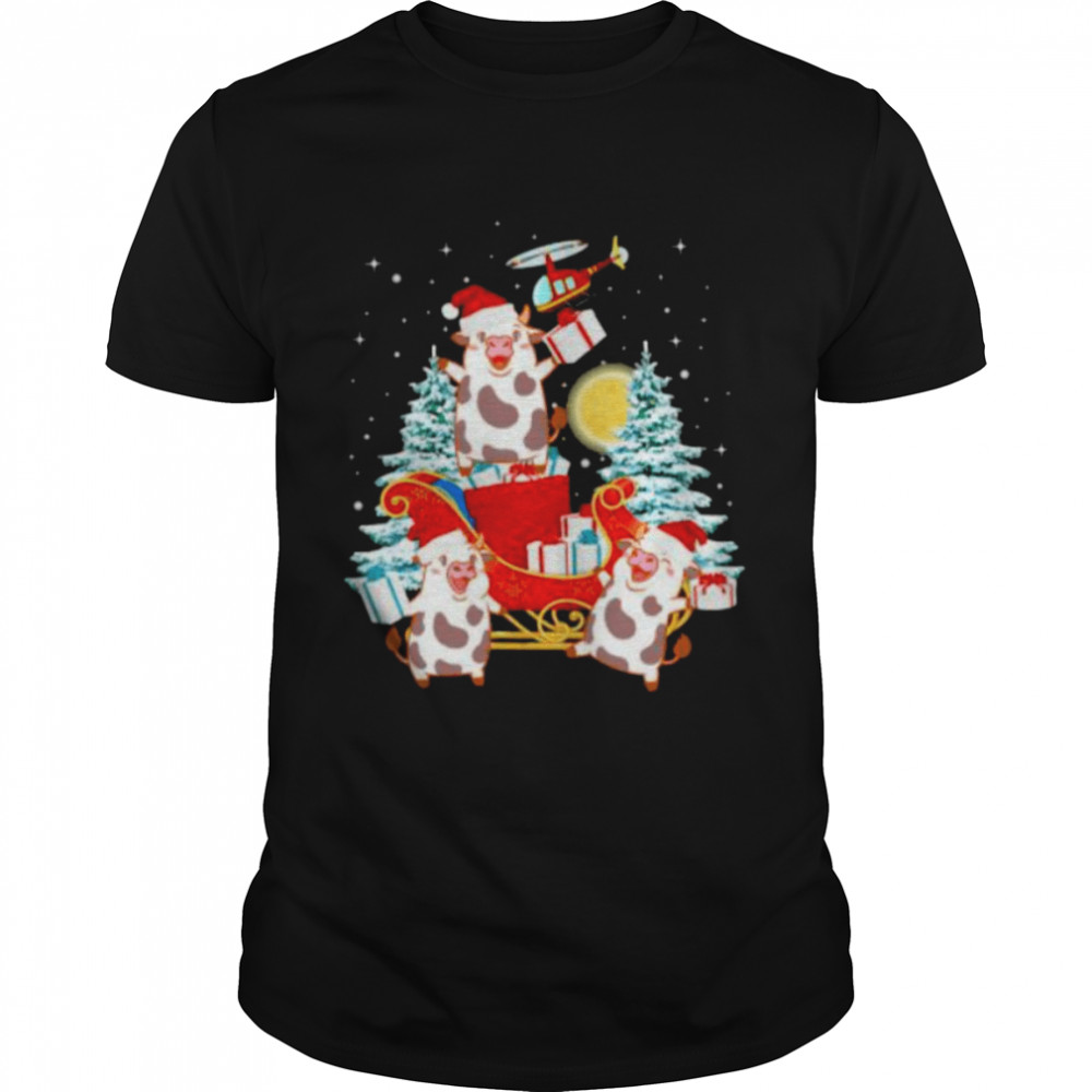 Santa Pig Tree 2021 Merry Christmas shirt