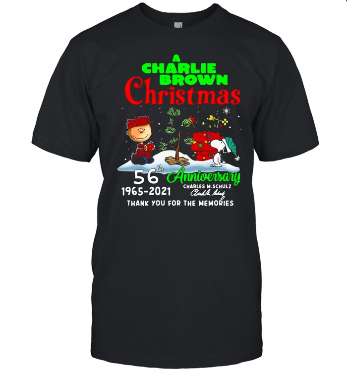 A Charlie Brown Christmas 56th Anniversary 1965-2021 Thank You For The Memories T-shirt