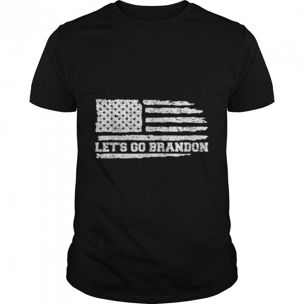 Let’s Go Brandon American Flag Impeach Biden Anti Liberal T-Shirt B09K6XZP69
