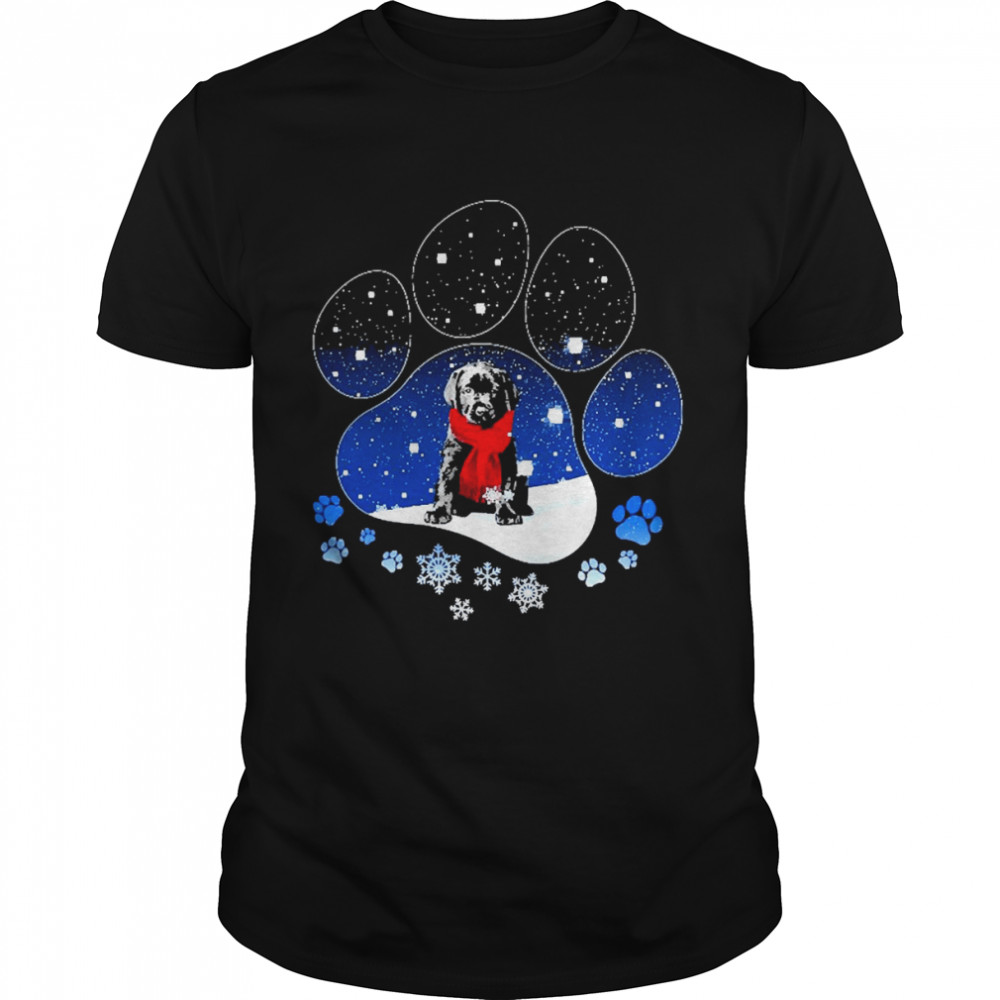 Snow Paw Black Labrador Pup Christmas Sweat T-shirt