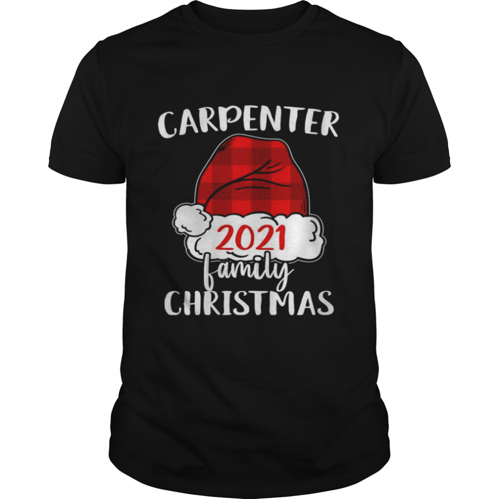 Christmas 2021 Carpenter matching pajama Santa Hat Shirt