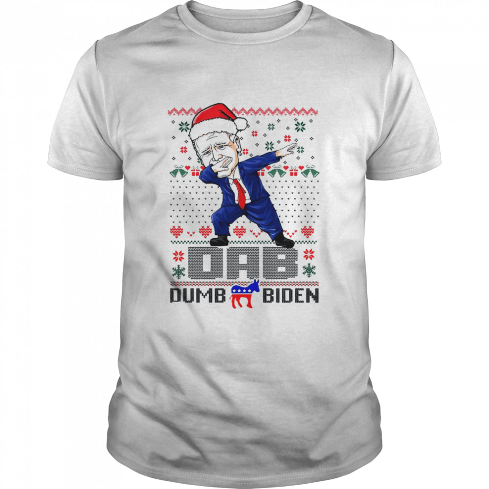 Santa Biden dabbing dab dumb Biden Ugly Christmas shirt