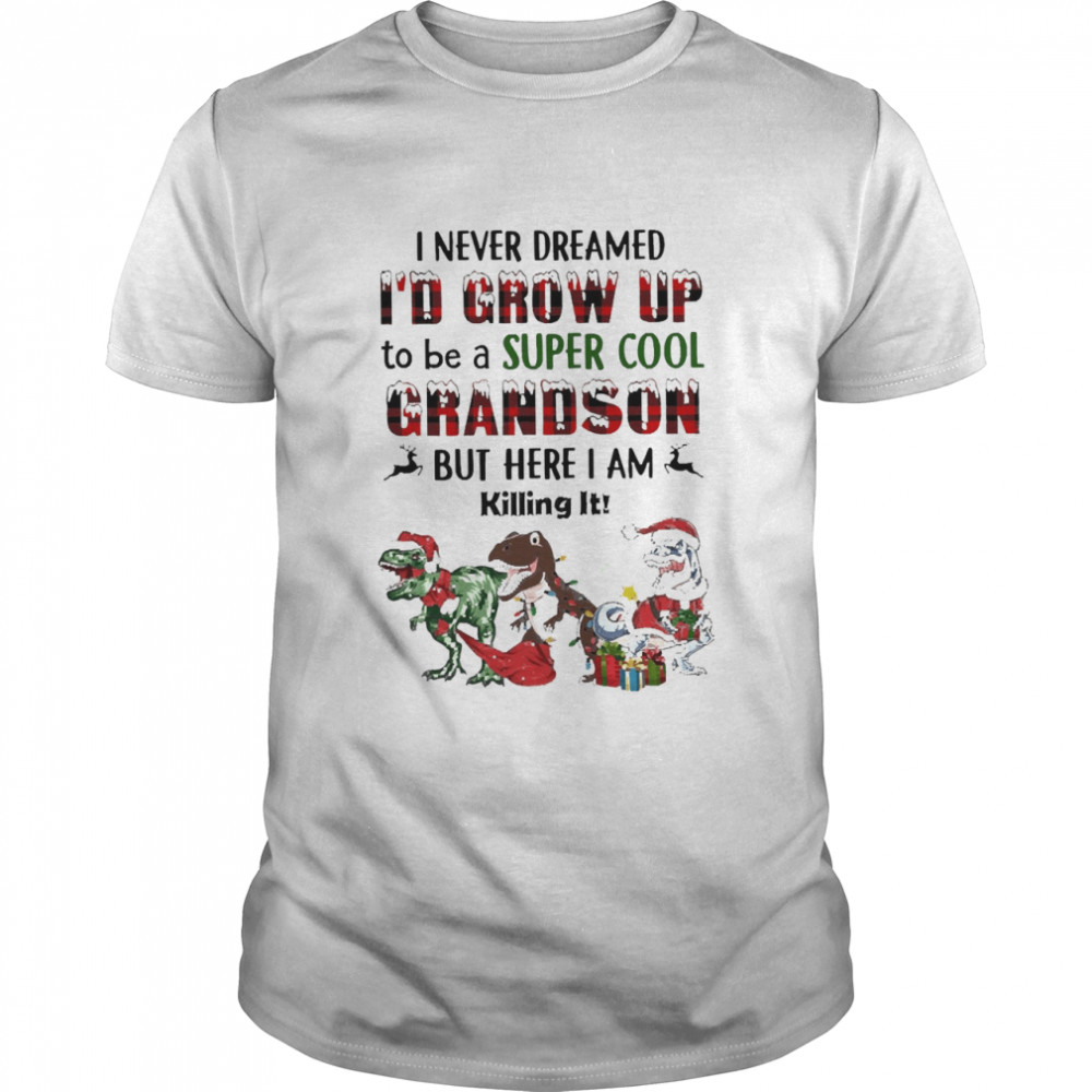 I Never Dreamed I’d Grow Up To Be A Super Cool Grandson But Here I Am Killing It Christmas Shirt