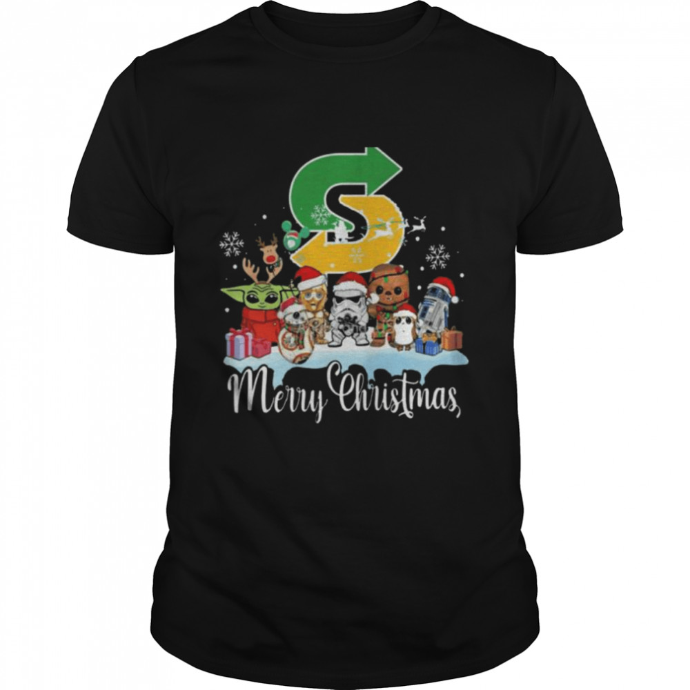 star Wars Character Chibi Subway Merry Christmas 2021 Shirt