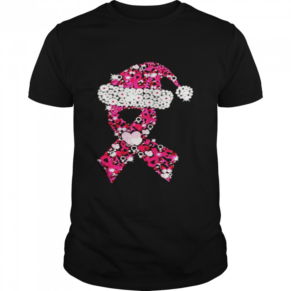 Breast cancer ribbon shape Christmas shirt