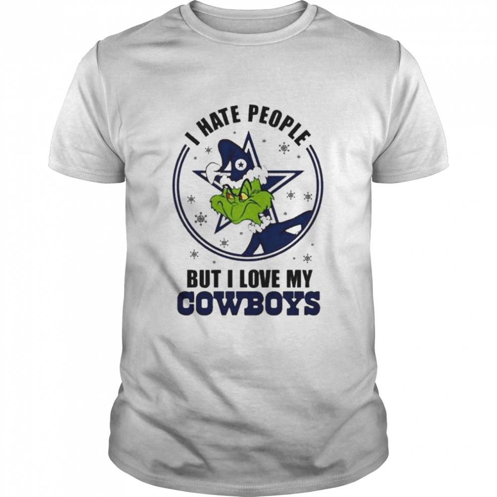 I Hate People But I Love Cowboy Dallas Grinch Football Merry