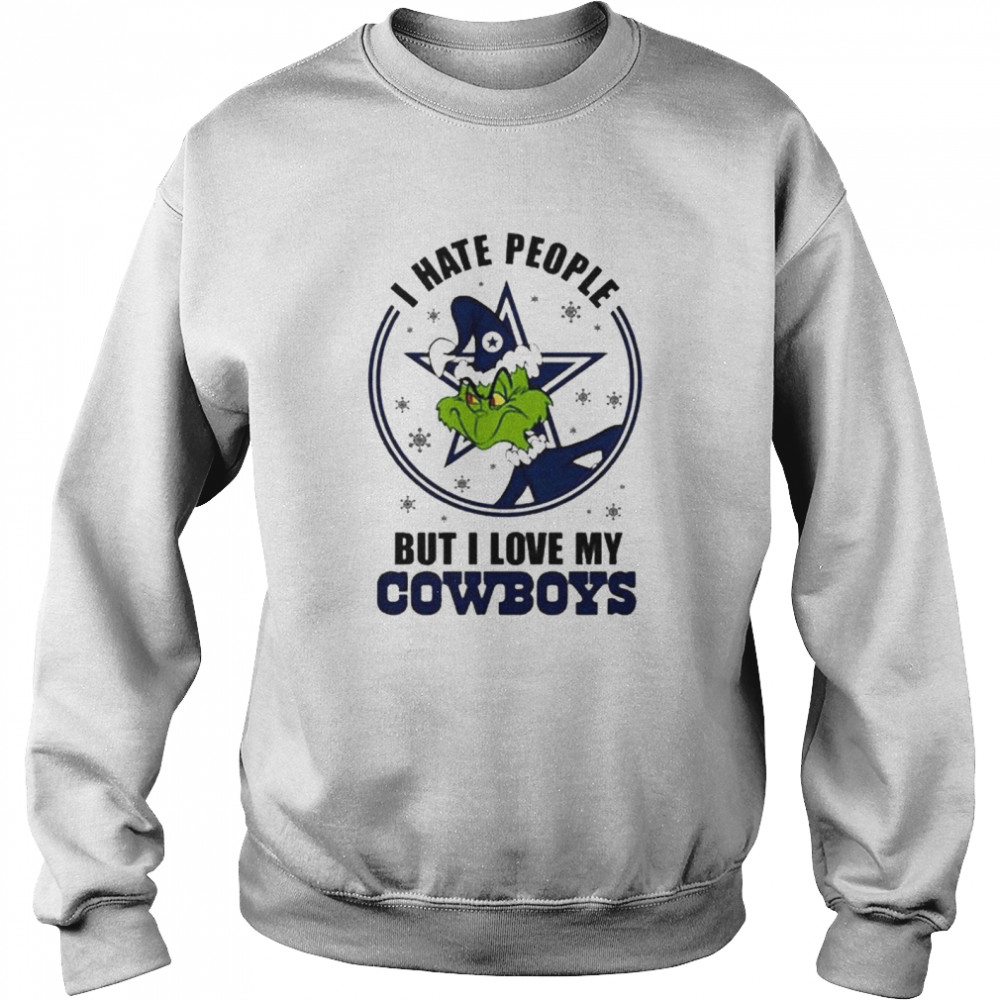 I Hate People But I Love My Cowboys NFL Christmas Shirt