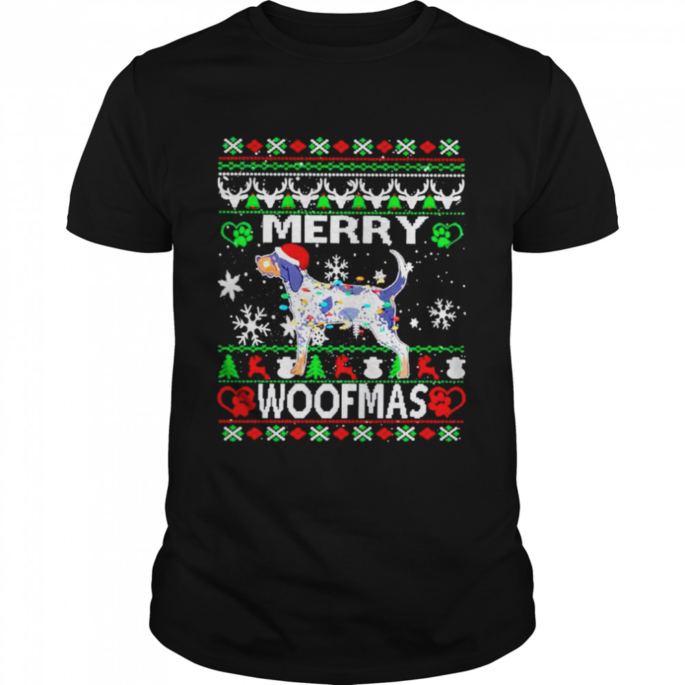 Merry Woofmas Bluetick Coonhound Christmas shirt
