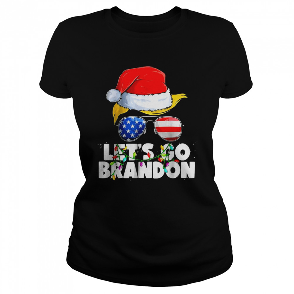Let’s Go Brandon Chant Christmas Santa Patriotics shirt Classic Women's T-shirt
