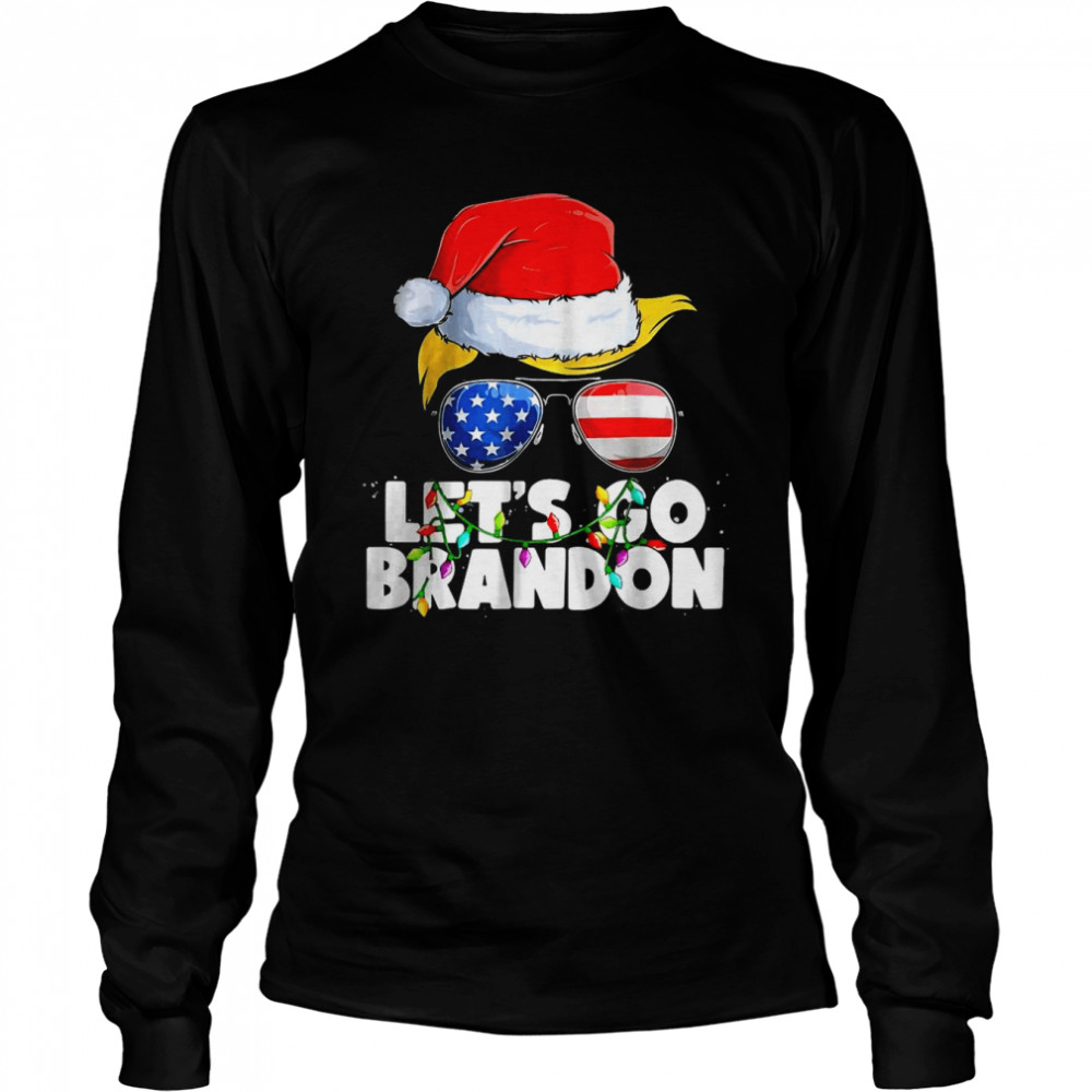 Let’s Go Brandon Chant Christmas Santa Patriotics shirt Long Sleeved T-shirt