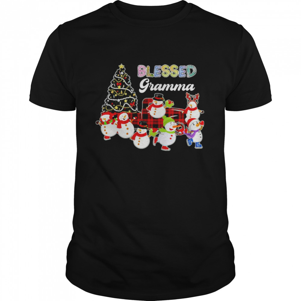 Christmas Snowman Blessed Gramma Christmas Sweater Shirt