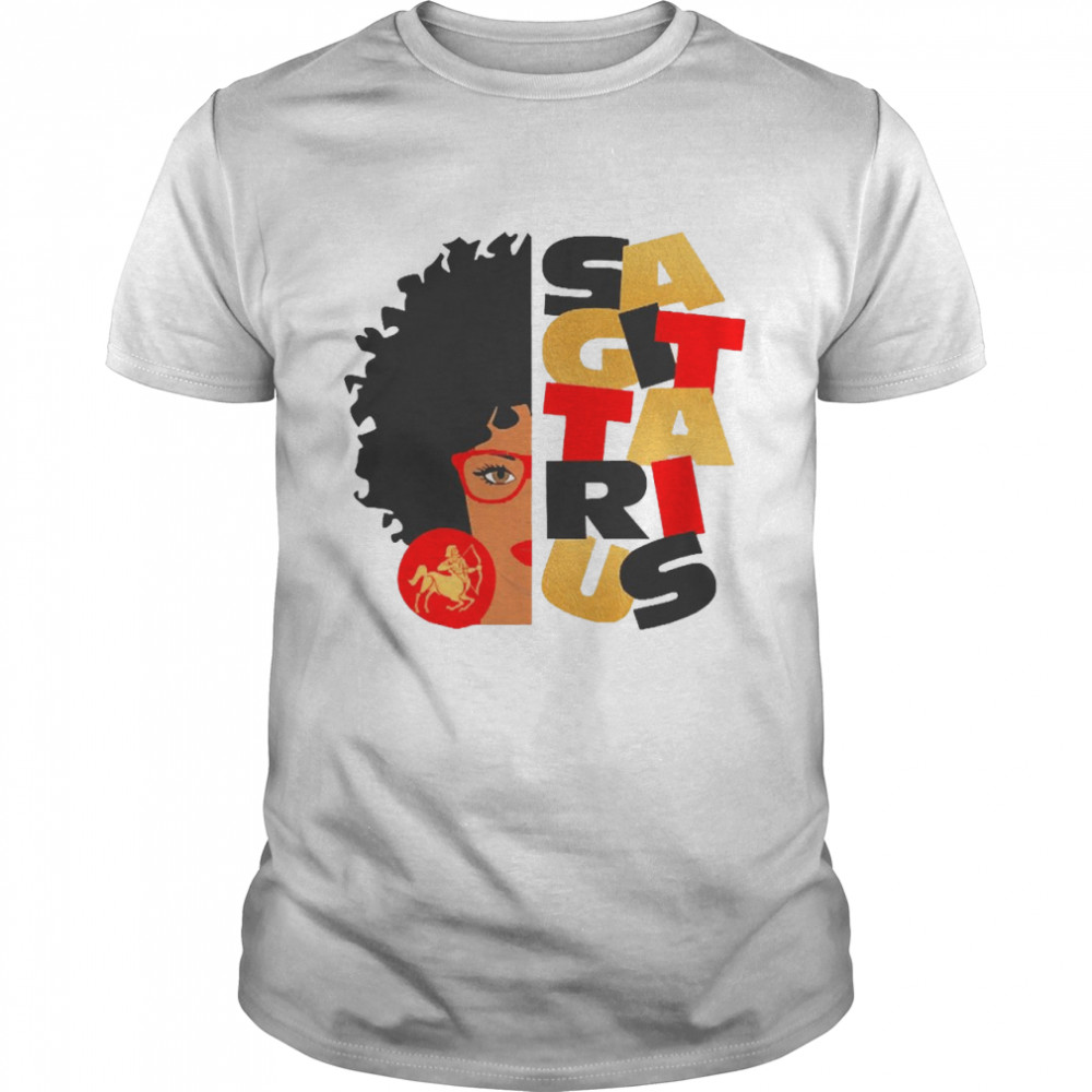 Zodiac Black Girl Sagittarius Shirt