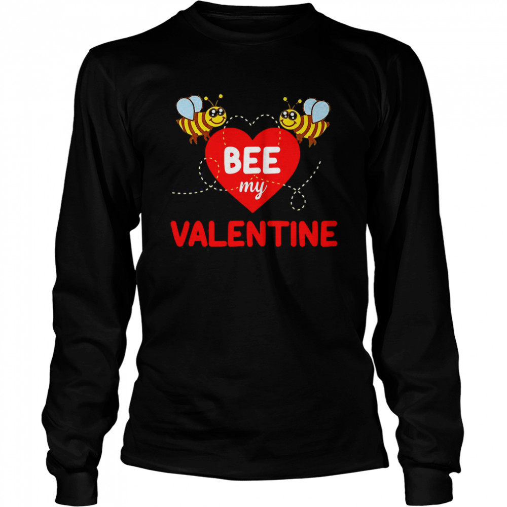 Bee My Valentine  Valentines Day Beekeeper  Long Sleeved T-shirt