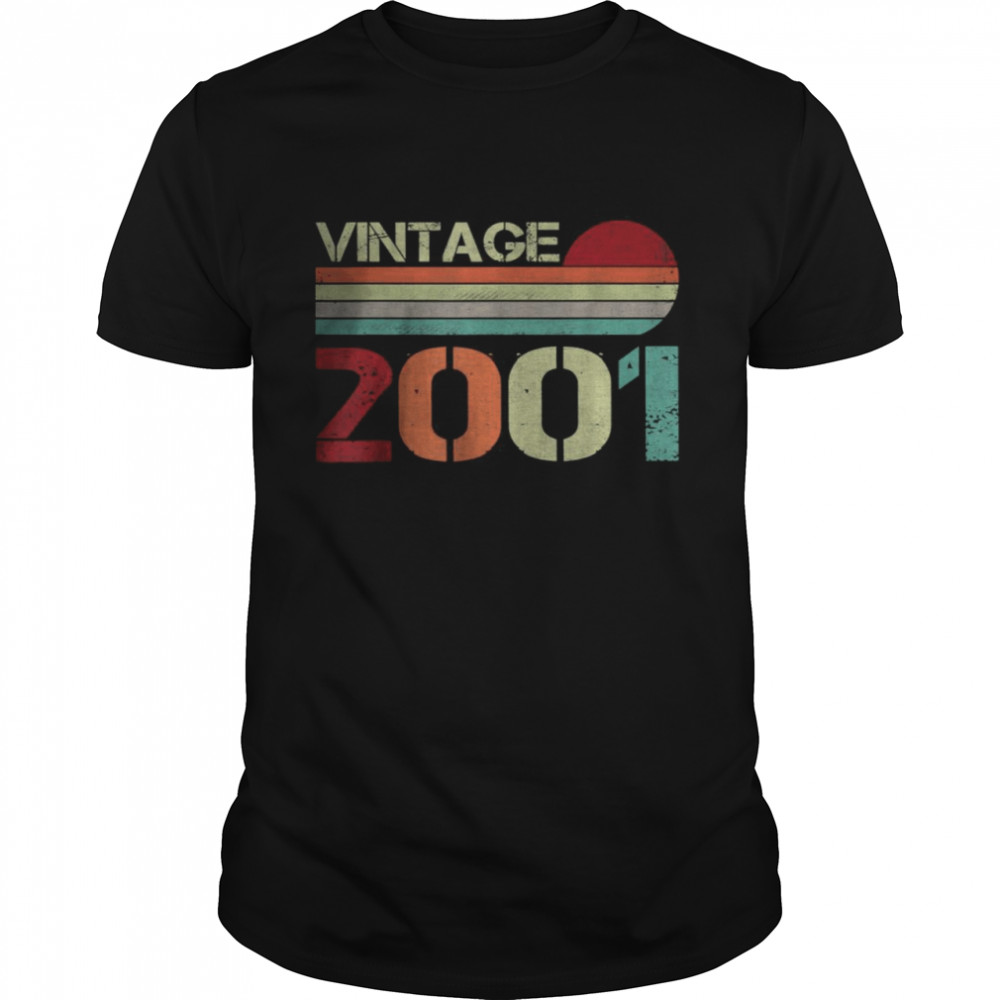 Vintage 2001 21 Years Old Men and Women 21st Birthday T-Shirt