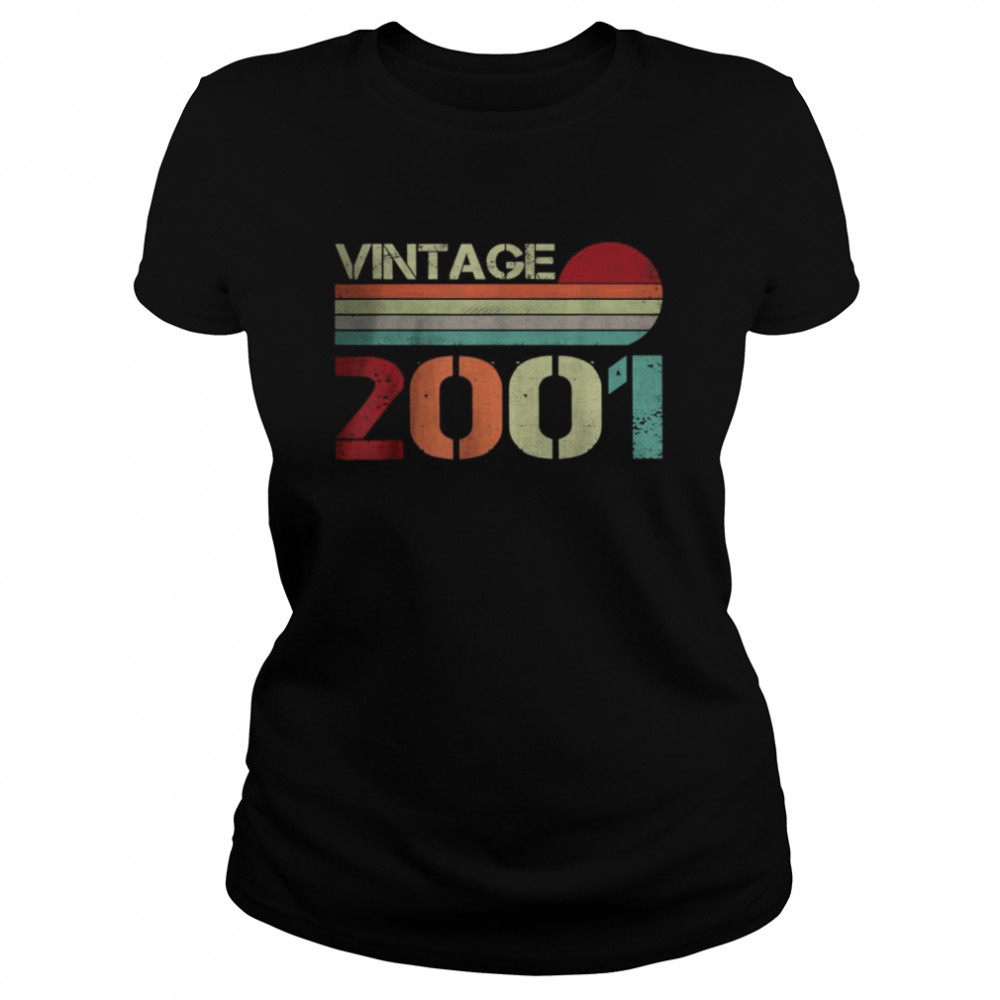 Vintage 2001 21 Years Old Men and Women 21st Birthday T- Classic Women's T-shirt