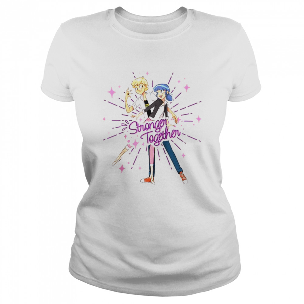 Miraculous Ladybug Valentine’s Day Stronger Together  Classic Women's T-shirt
