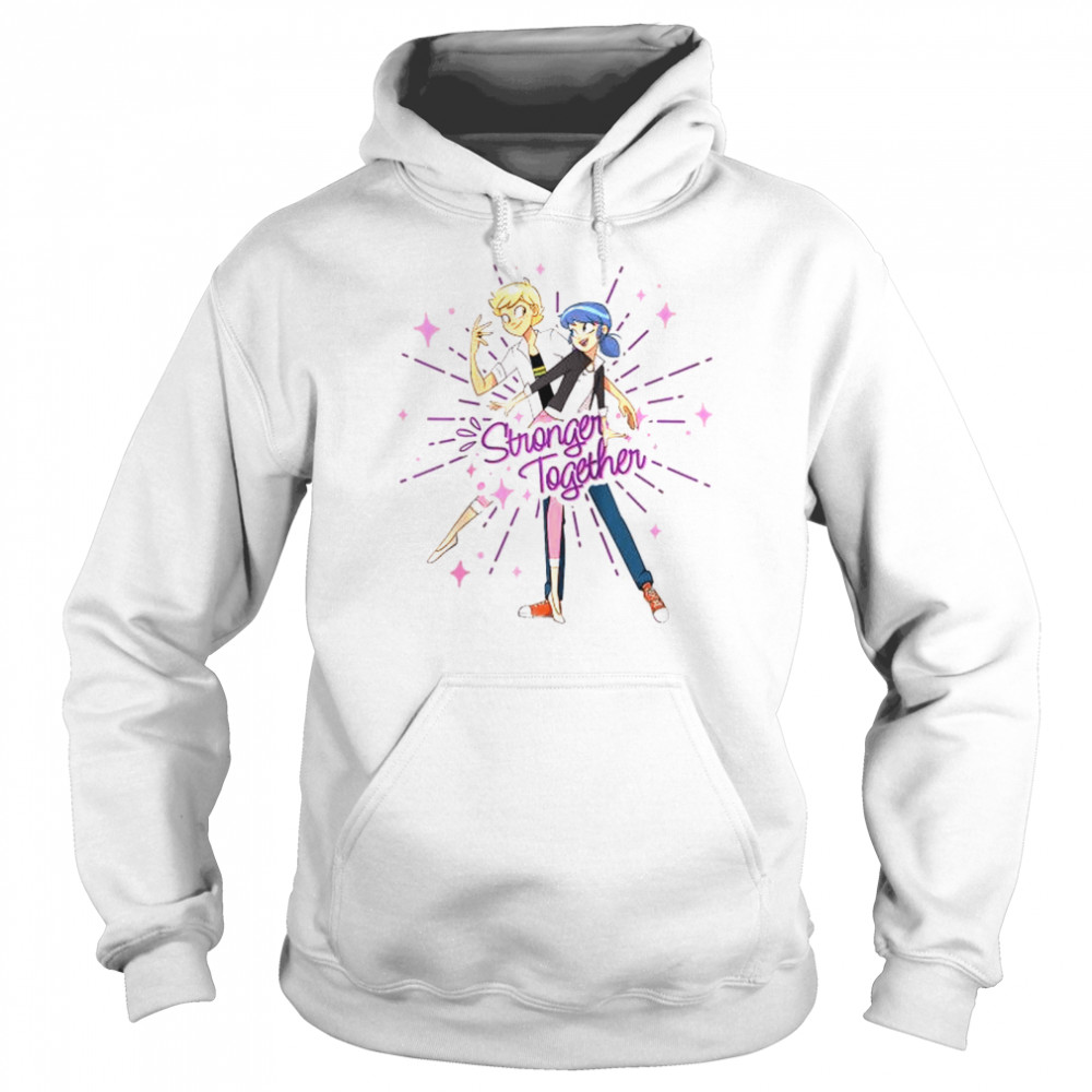 Miraculous Ladybug Valentine’s Day Stronger Together  Unisex Hoodie
