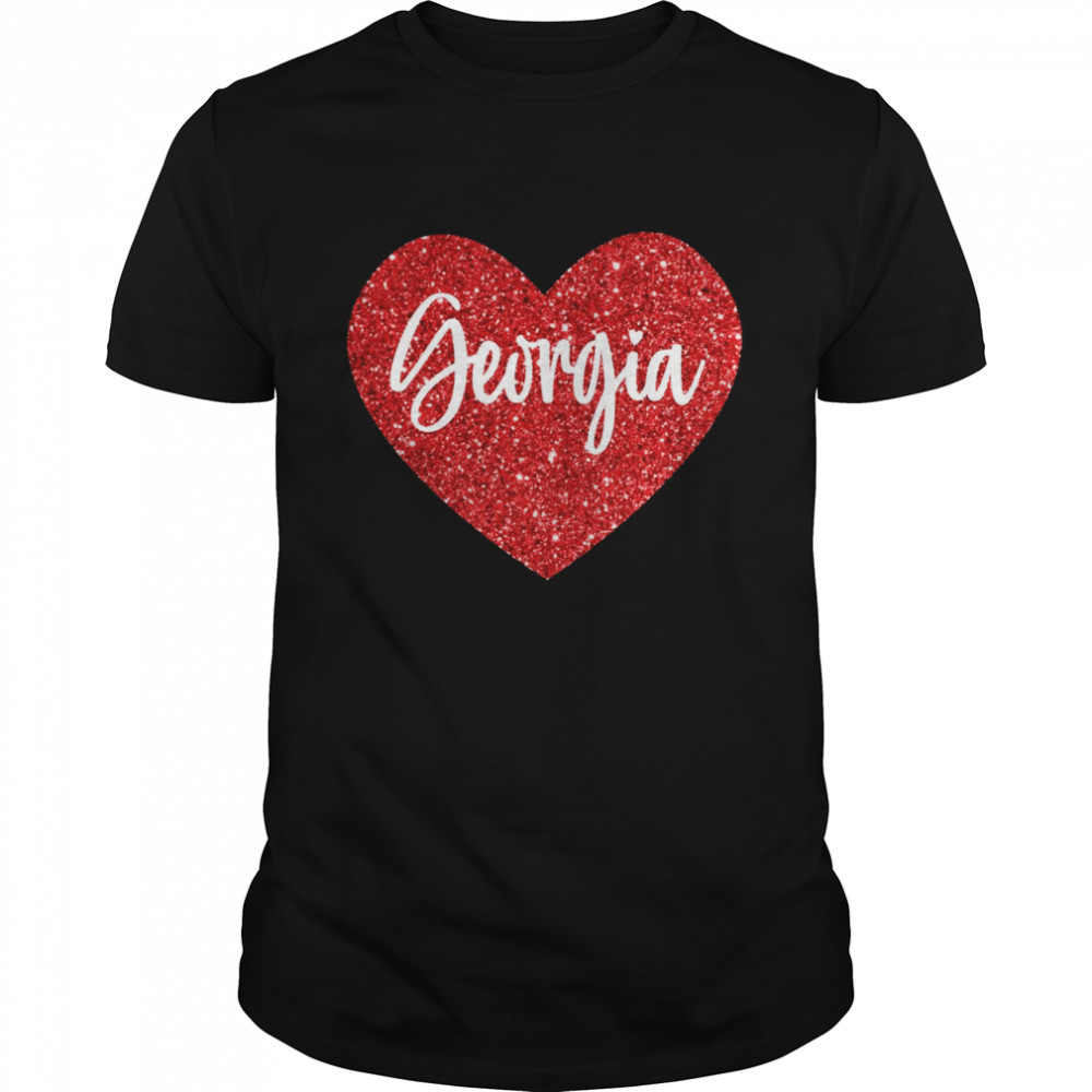 I Love Georgia USA Red Heart Shirt