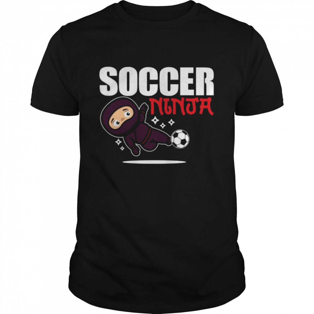 Soccer Ninja Player Cute Footballs and Cool Shirt
