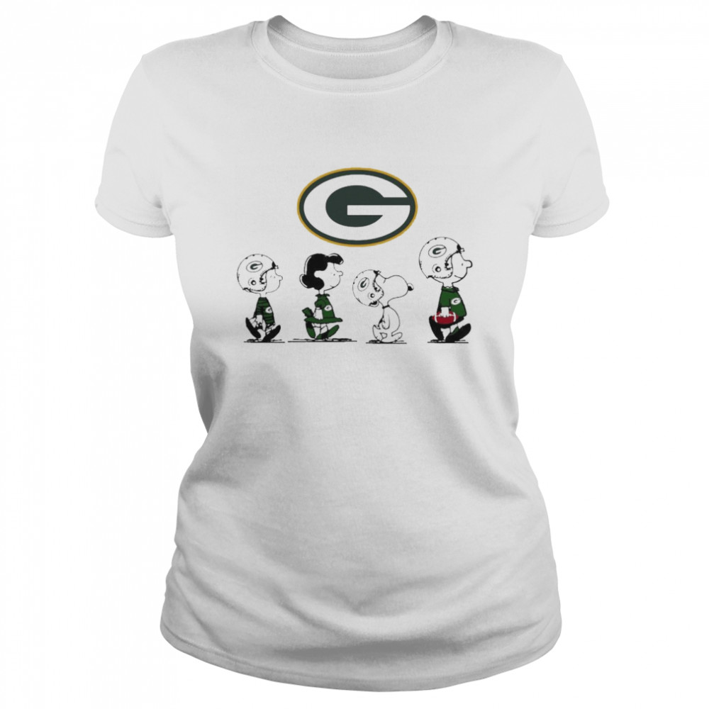 Peanuts Characters Green Bay Packers In October We Wear Pink Shirt -  Teespix - Store Fashion LLC