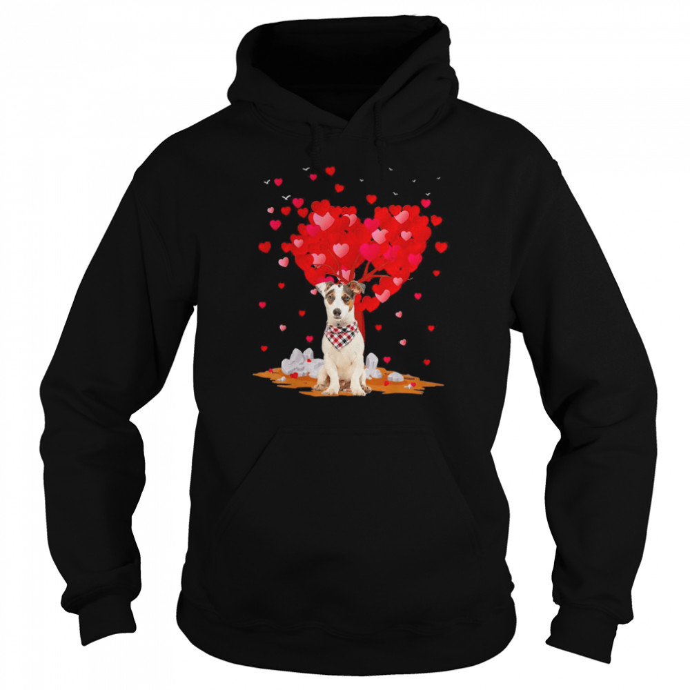 heart Shape Jack Russell Terrier Dog Valentine’s Day Unisex Hoodie