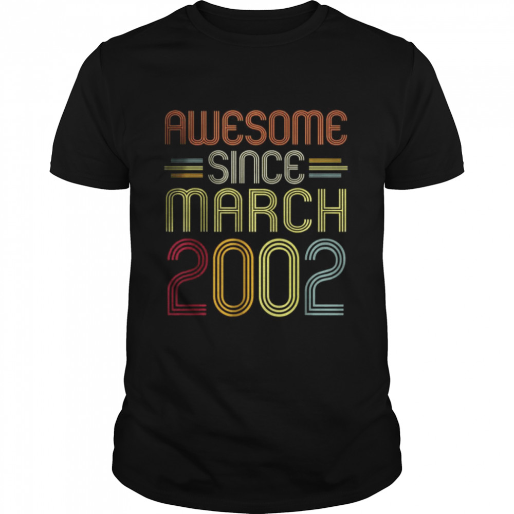 Awesome Since March 2002 20 Years Old T-Shirt