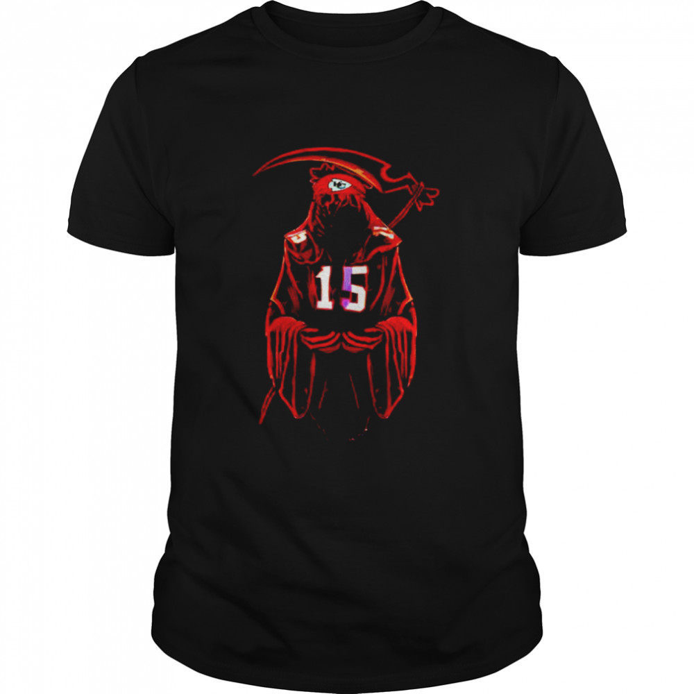 Kansas City Chiefs 15 Patrick Mahomes II Grim Reaper T-Shirt