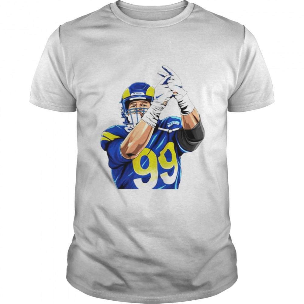 Men's Nike Aaron Donald White Los Angeles Rams Super Bowl LVI Name & Number  T-Shirt