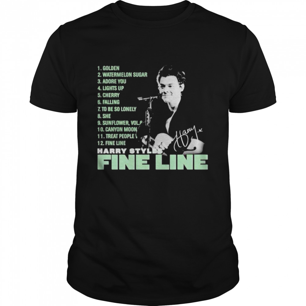 Harry Styles fine line signature shirt