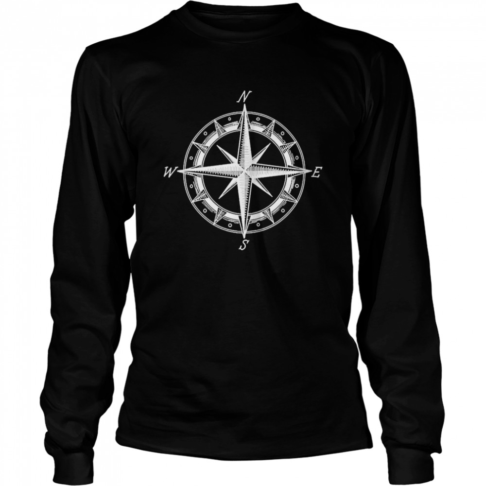Compass Sailing Pullover Boating Lovers  Long Sleeved T-shirt
