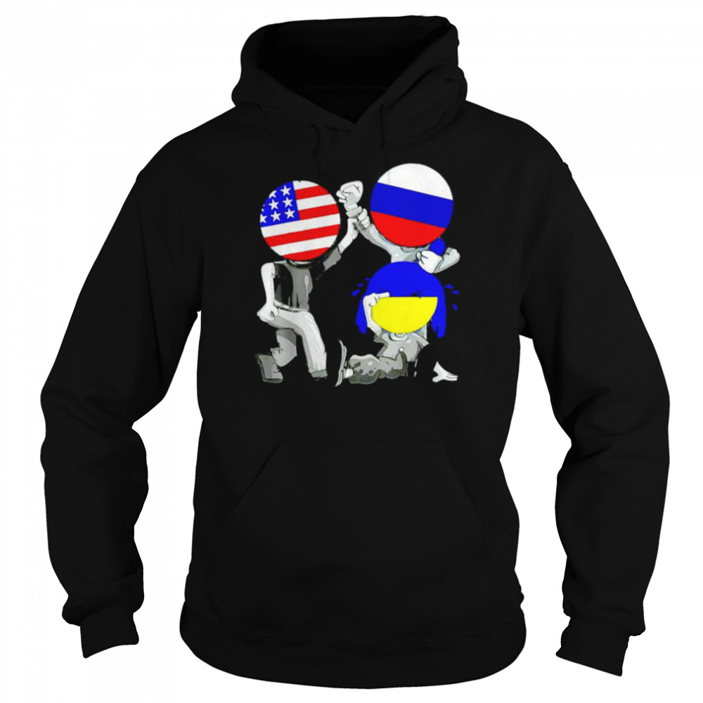 Ukraine needs help Usa Russia Stand with Ukraine meme shirt Unisex Hoodie