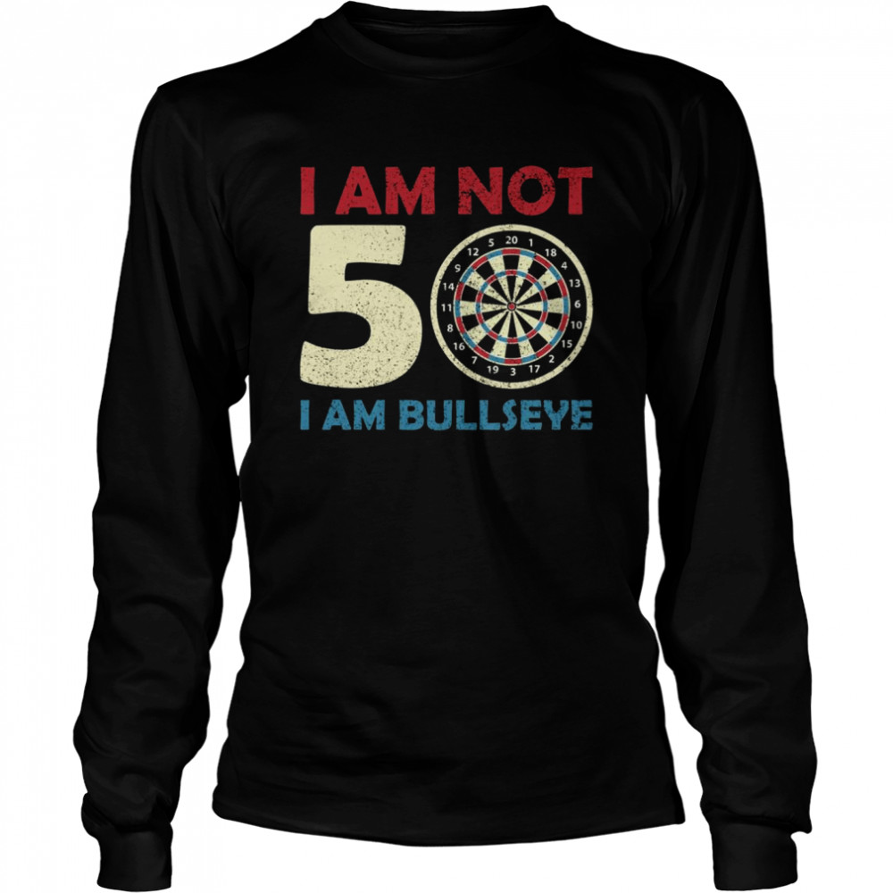 50 Year Bullseye Birthday 1972 Old 50th Birthday  Long Sleeved T-shirt