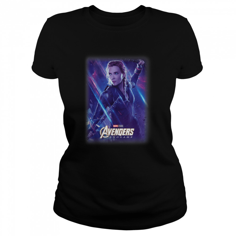 Marvel Avengers Endgame Black Widow Galactic T- Classic Women's T-shirt