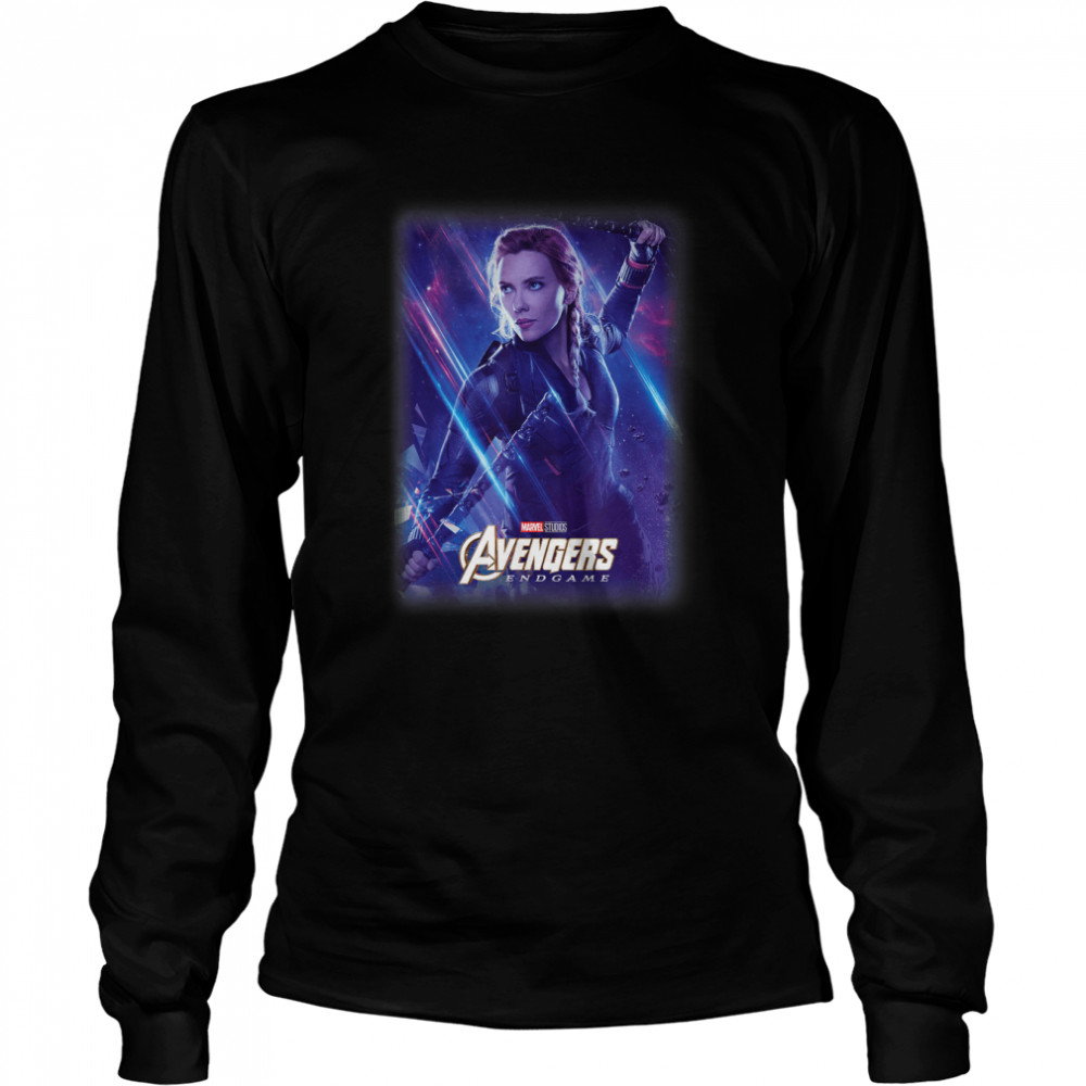 Marvel Avengers Endgame Black Widow Galactic T- Long Sleeved T-shirt