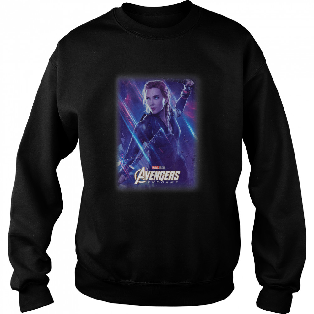 Marvel Avengers Endgame Black Widow Galactic T- Unisex Sweatshirt