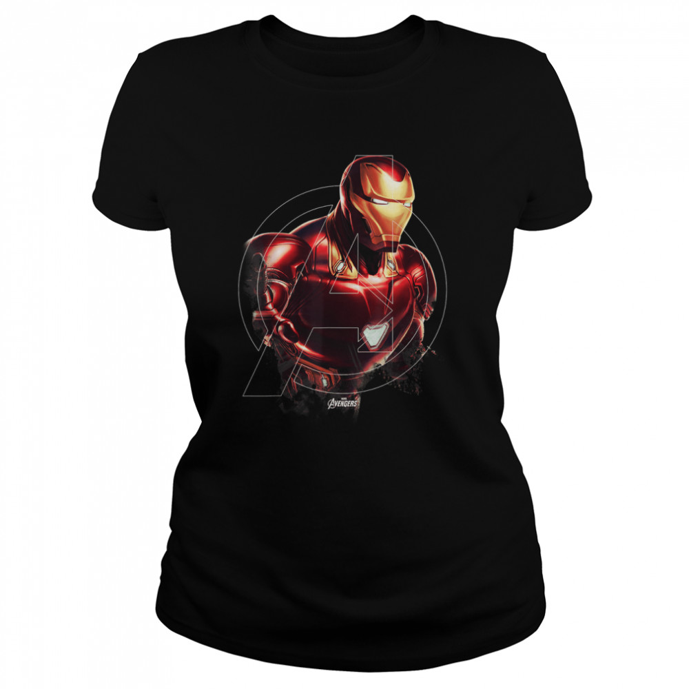 Marvel Avengers Endgame Iron Man Portrait Graphic T- T- Classic Women's T-shirt