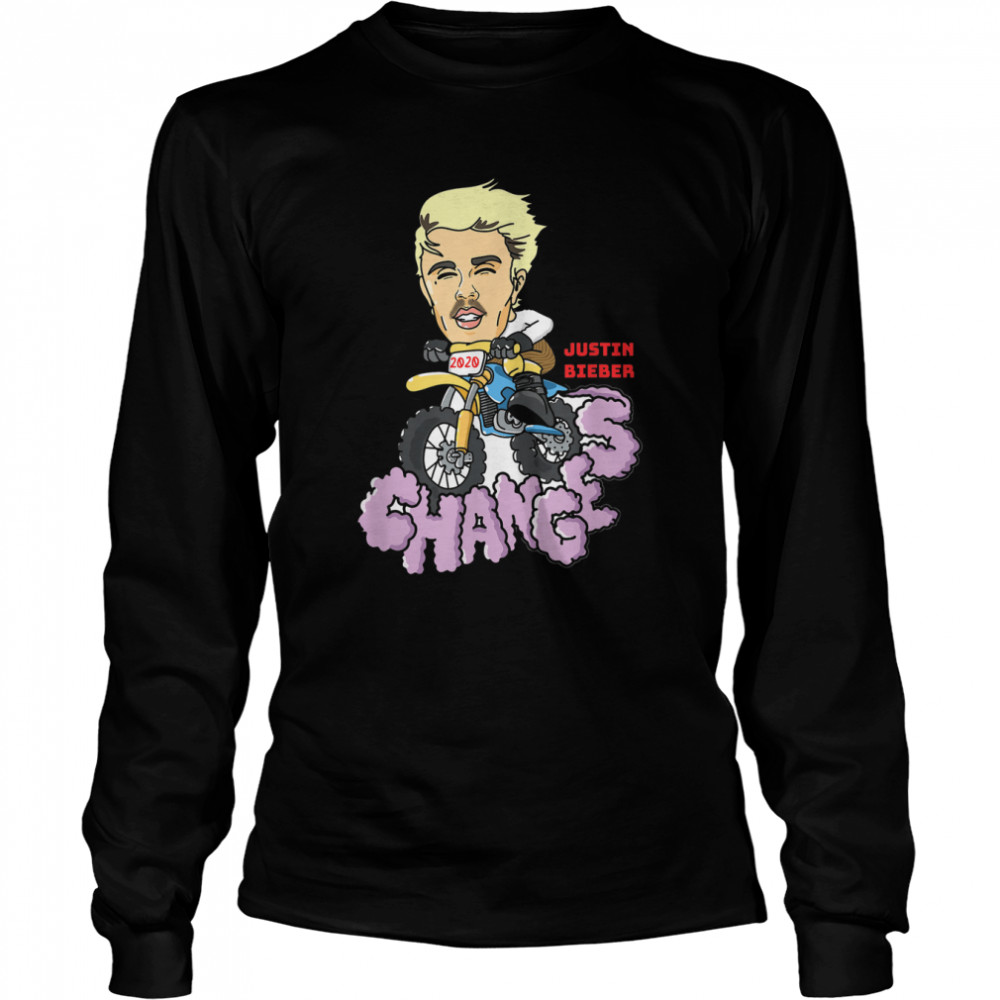 Justin Bieber Motorcycle T- Long Sleeved T-shirt