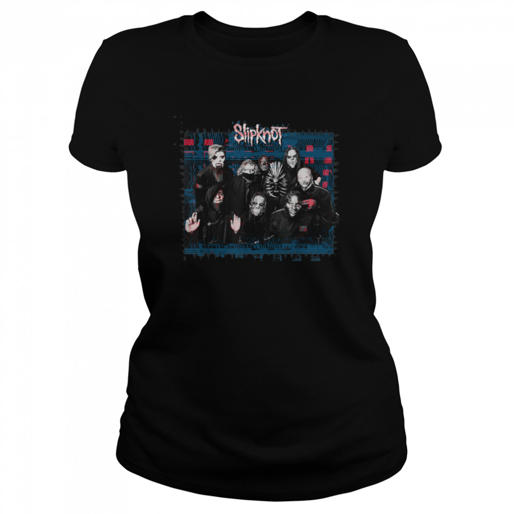 Slipknot Official We Are Not Your Kind Blue Glitch T- Classic Women's T-shirt